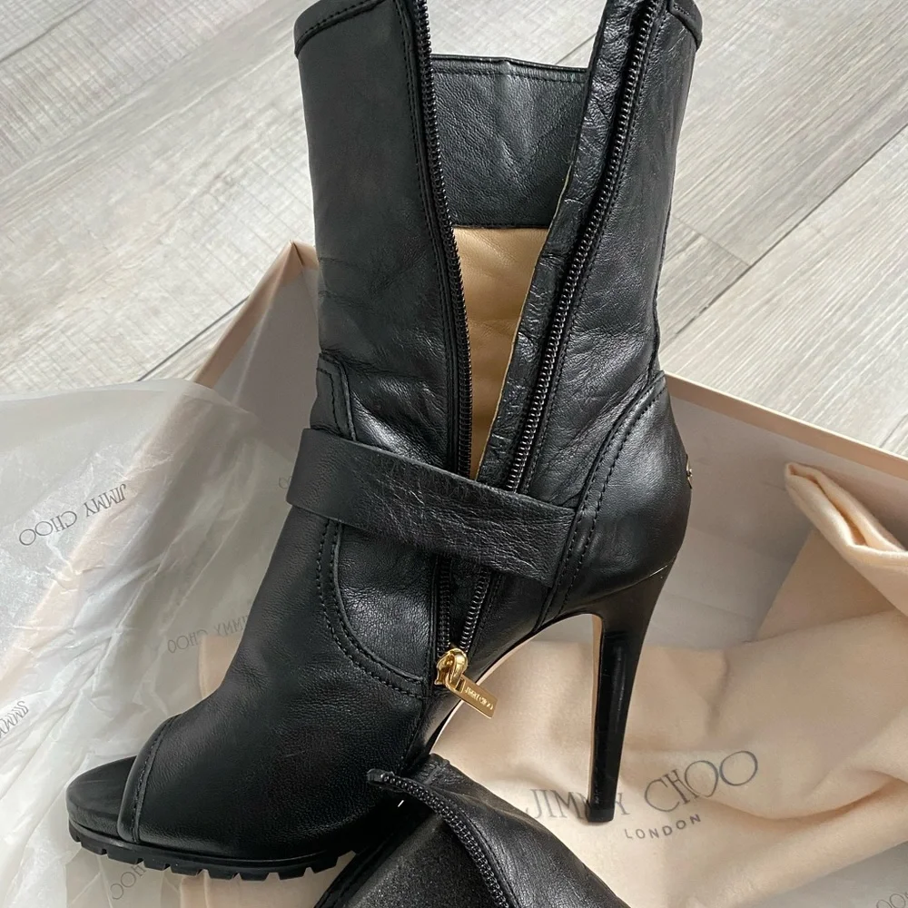 🎉HP🎉JIMMY CHOO BIKER BOOTIES - Picture 6 of 16